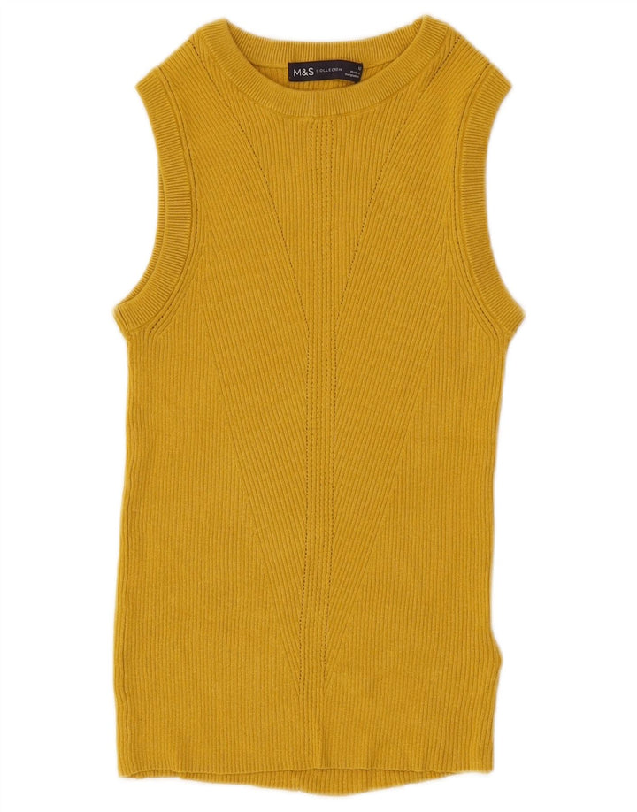 Marks & Spencer Débardeur pour femme UK 12 Viscose jaune moyen