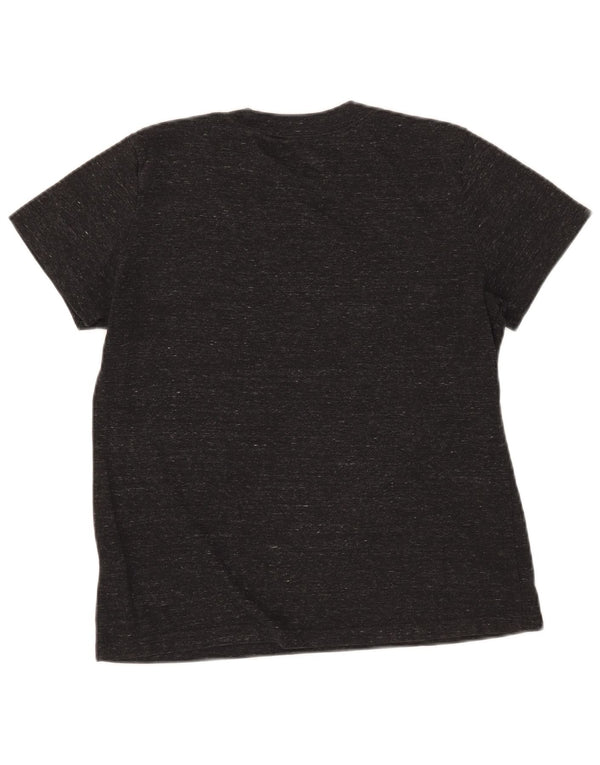 Nike Womens Graphic T-Shirt Top UK 12 Medium Black Flecked Cotton