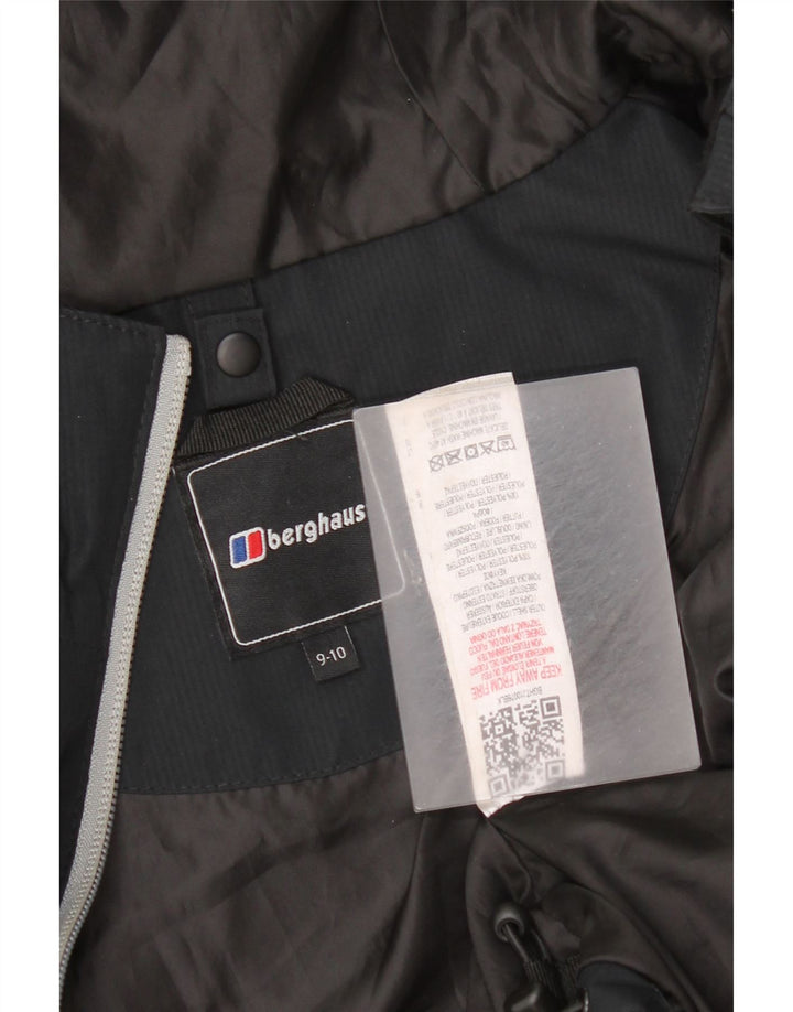 Berghaus Veste de Pluie à Capuche Garçon 9-10 Ans Noir Polyester
