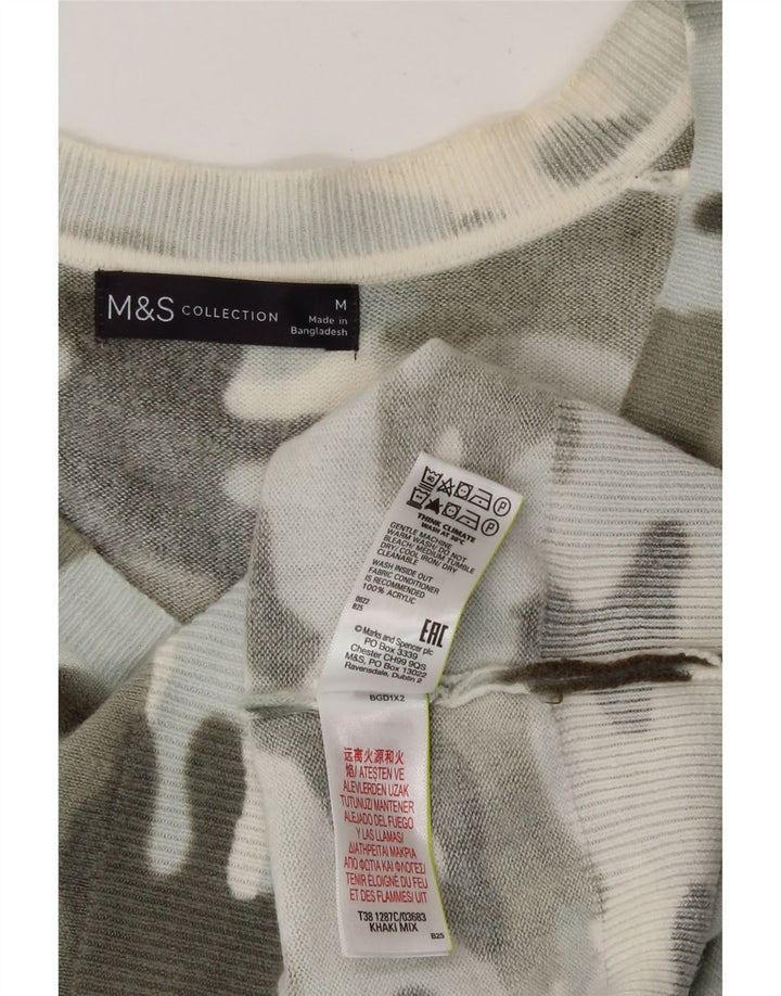 Marks & Spencer Pull col V pour femme UK 14 Medium Multicolore