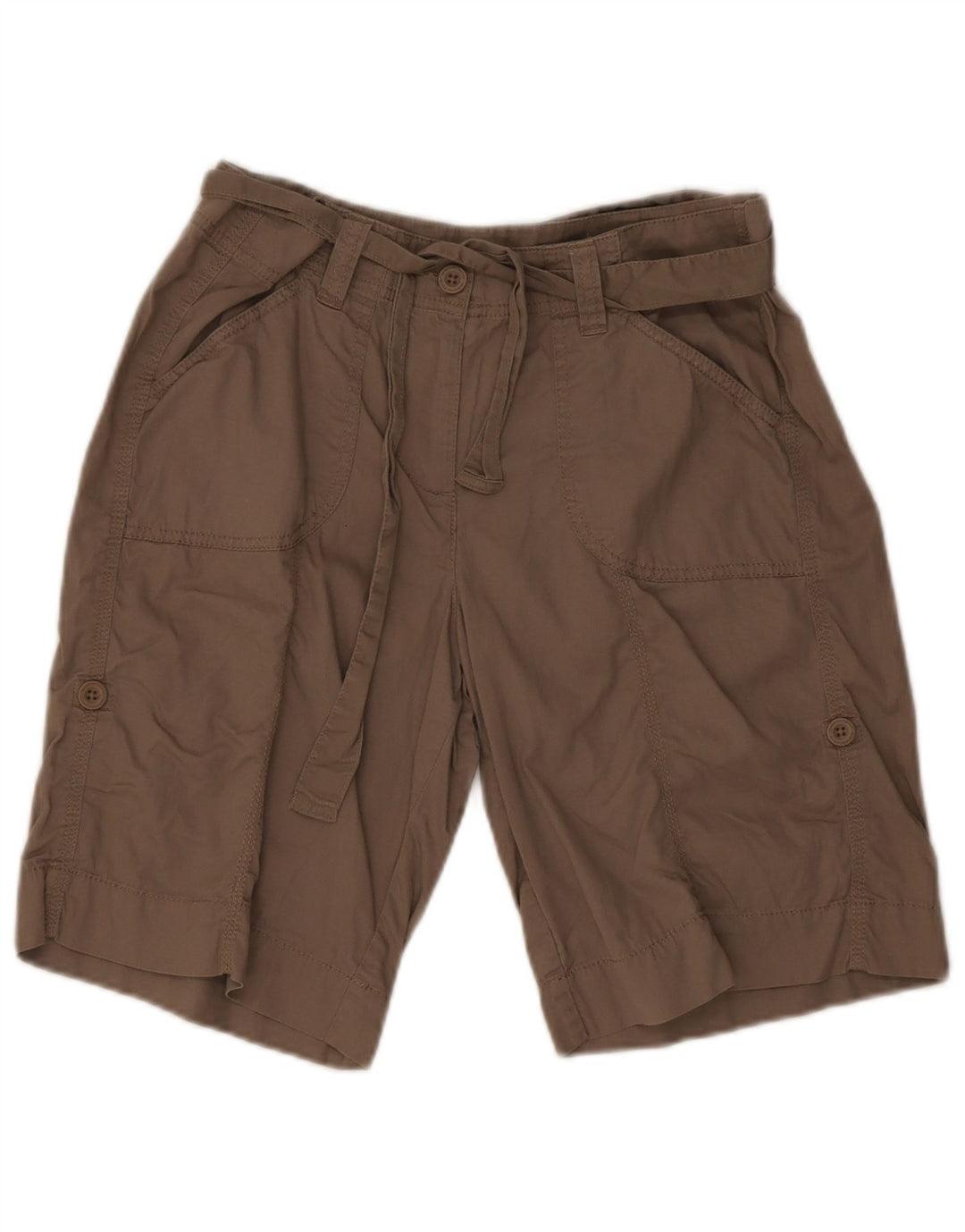 Marks & Spencer Short décontracté pour femme UK 12 Medium W30 Gris Coton