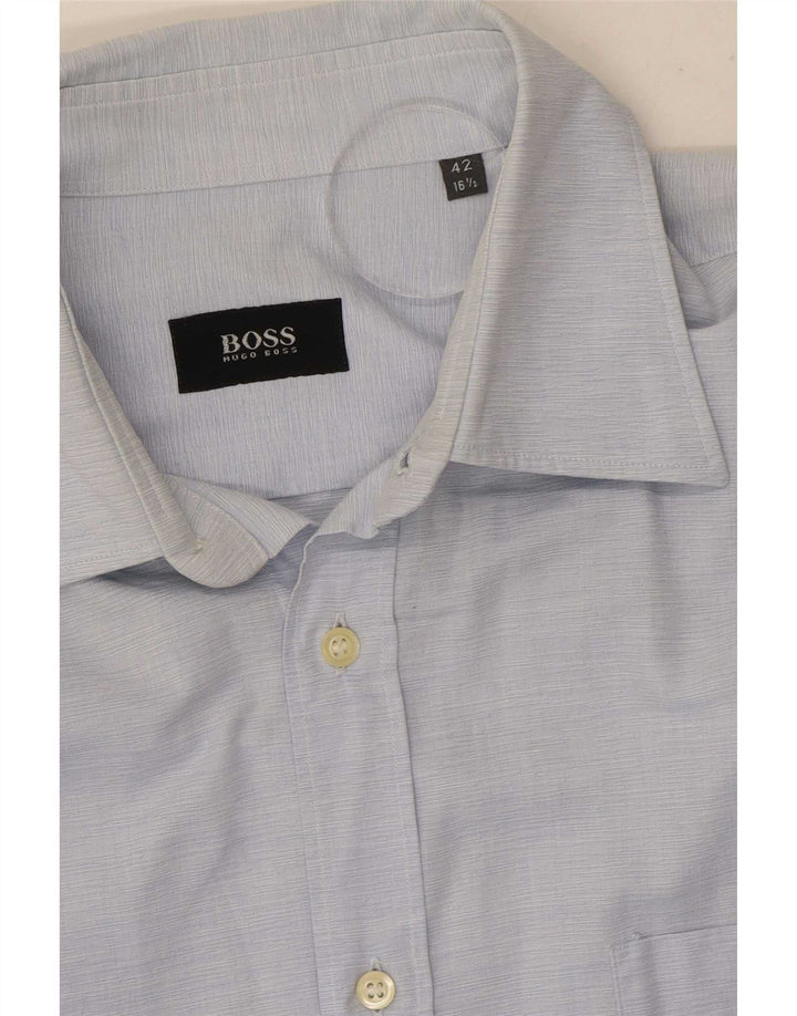 Hugo Boss Chemise Homme Taille 42 16 1/2 Grand Coton Bleu