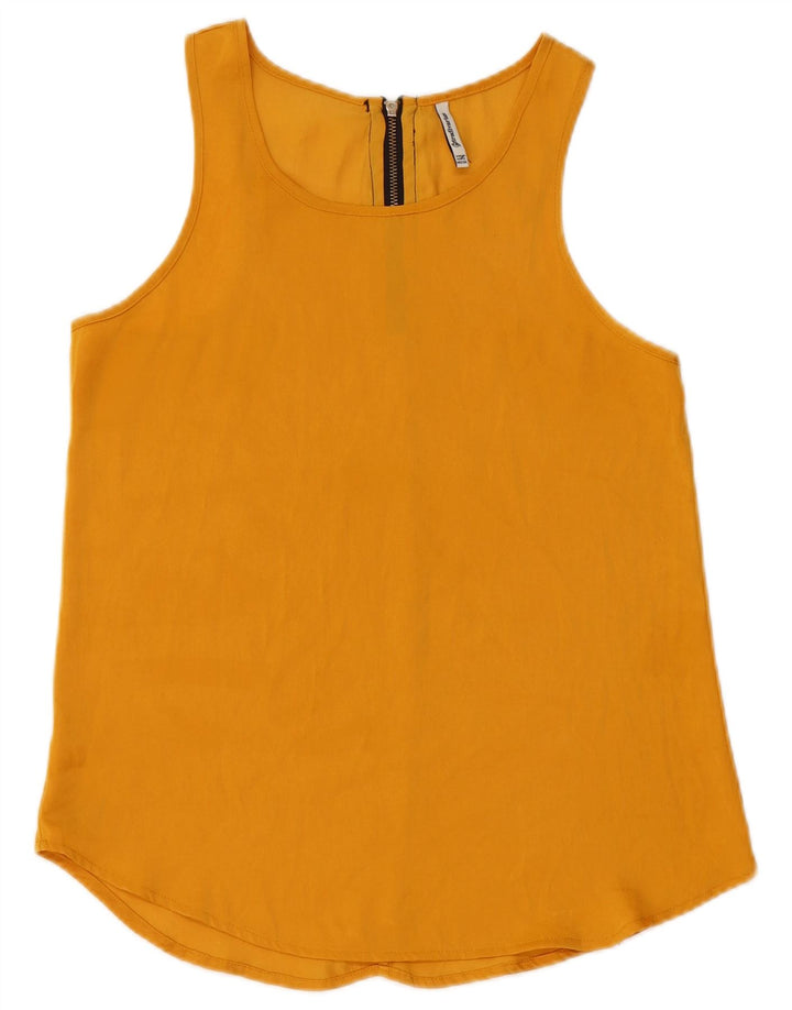 STRADIVARIUS Chemisier sans manches pour femme UK 10 Petit Jaune