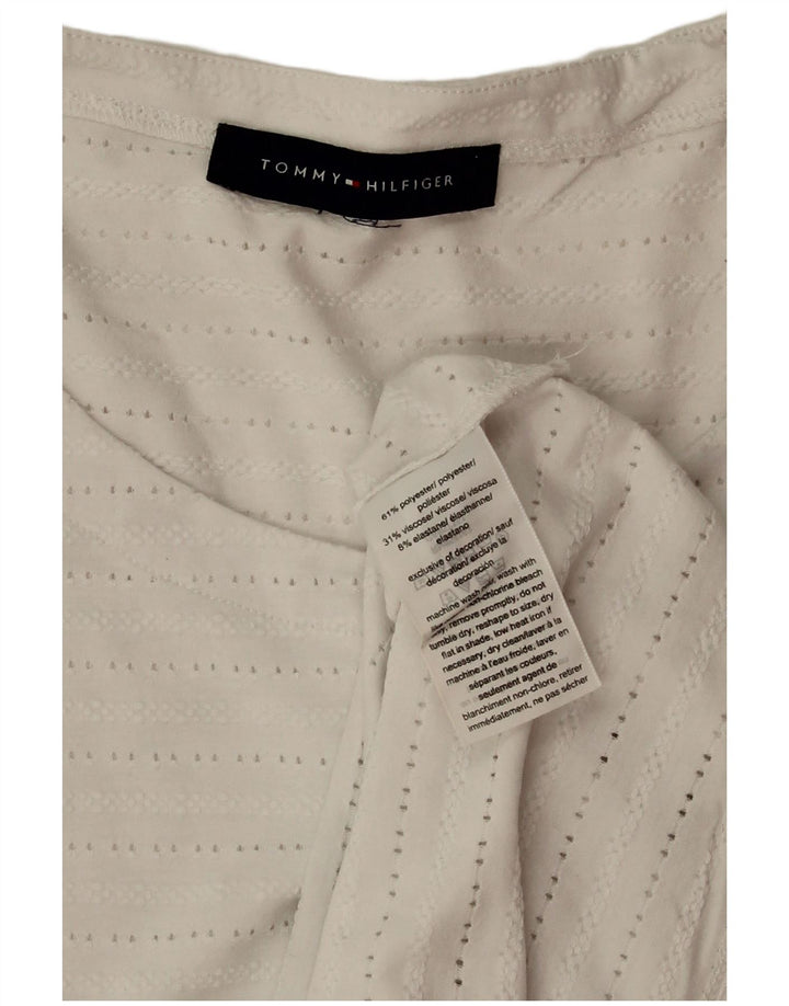 TOMMY HILFIGER Chemisier sans manches pour femme UK 18 XL Blanc Polyester