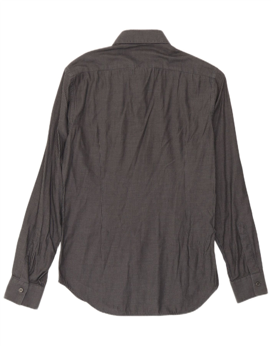 Calvin Klein Chemise Homme Taille 40 Coton Rayé Gris Moyen