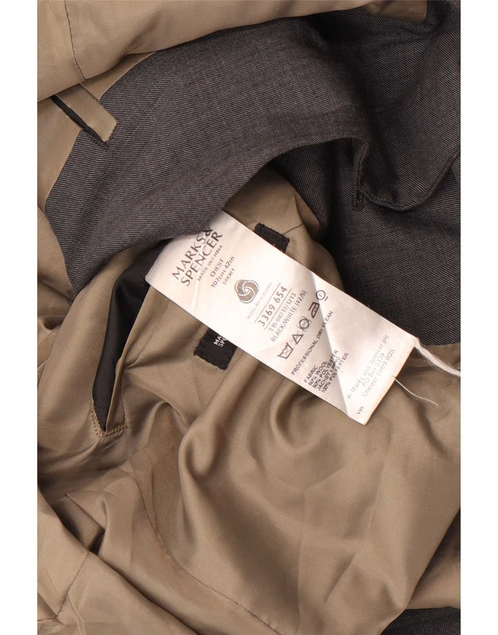 Marks & Spencer Veste blazer à 2 boutons pour homme UK 42 Grande laine grise
