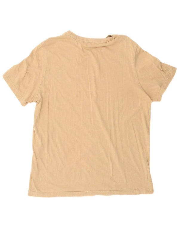 Puma Mens Graphic T-Shirt Top Large Beige Cotton