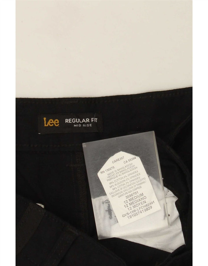 Lee Short cargo taille moyenne pour femme, coupe régulière, US 12 Large W32, coton noir
