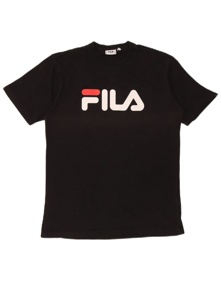 Fila T-Shirt Graphique Homme Petit Noir Coton