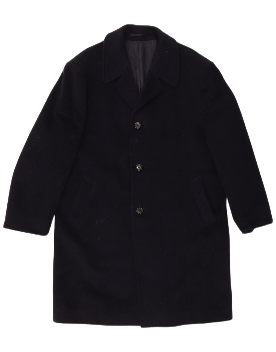 WELLINGTON Manteau Homme UK 42 XL Laine Bleu Marine