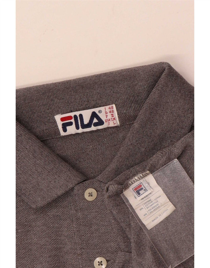 Fila Polo Homme IT 48 Gris Moyen Coton