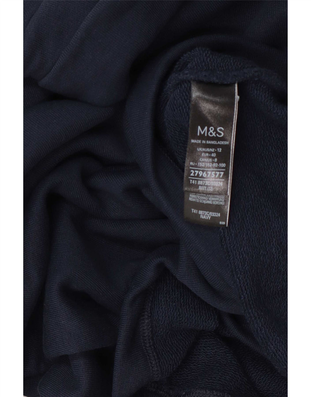 Marks & Spencer Pull col roulé pour femme UK 12 Bleu marine moyen