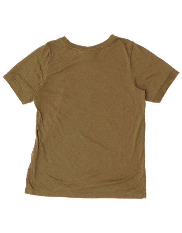 Nike T-shirt graphique pour femme UK 10 Petit Kaki Polyester