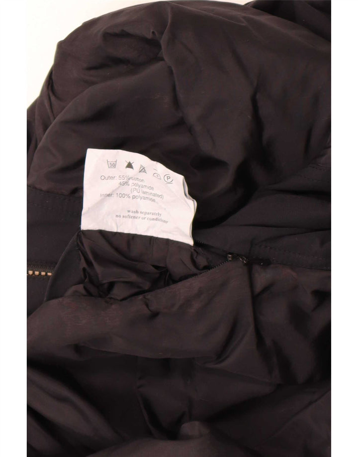 Barbour Veste de pluie à capuche pour femme UK 14 Large Noir Coton