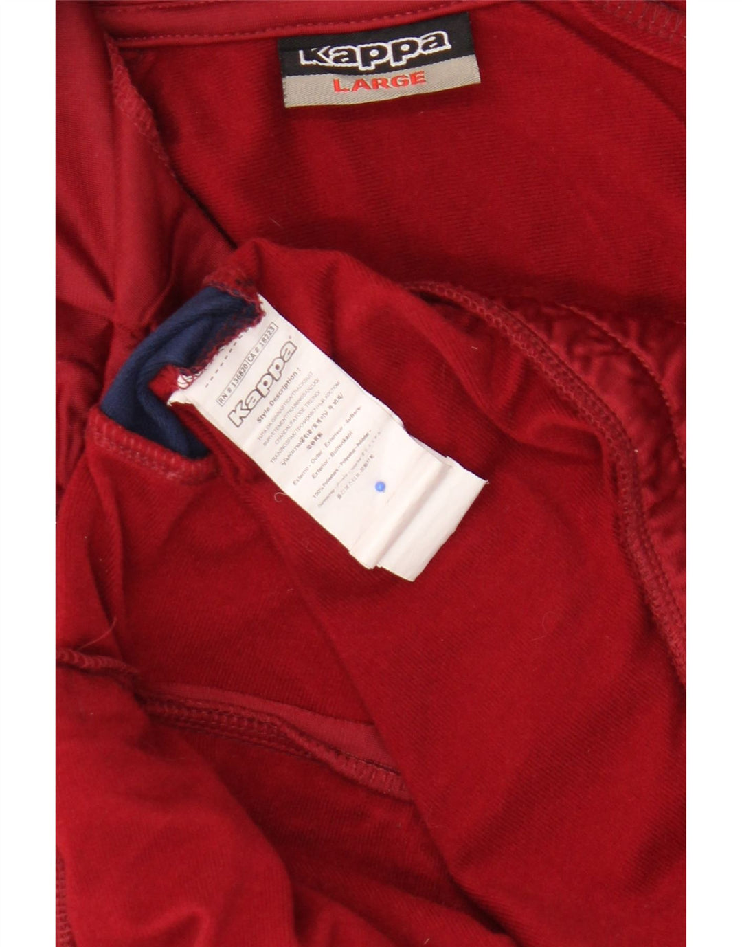Kappa Veste de survêtement graphique pour homme Taille L Bordeaux Colourblock