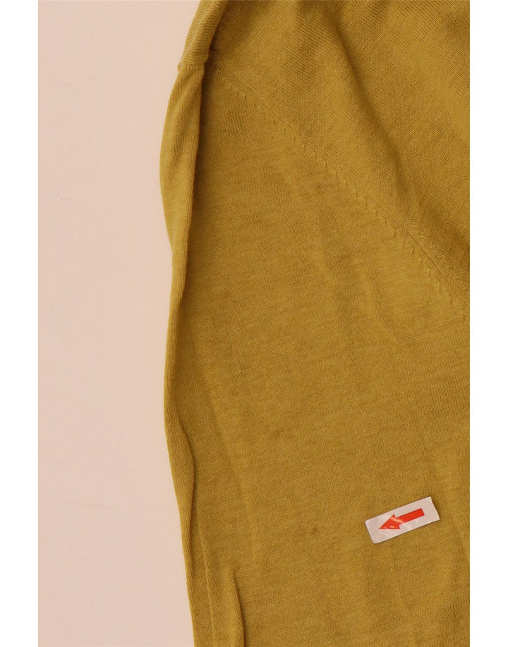 Massimo Dutti Pull col V pour homme en coton jaune Taille L