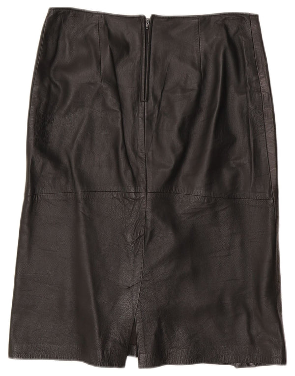 jupe en cuir femme vintage W30 Noir moyen