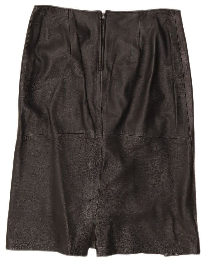 jupe en cuir femme vintage W30 Noir moyen