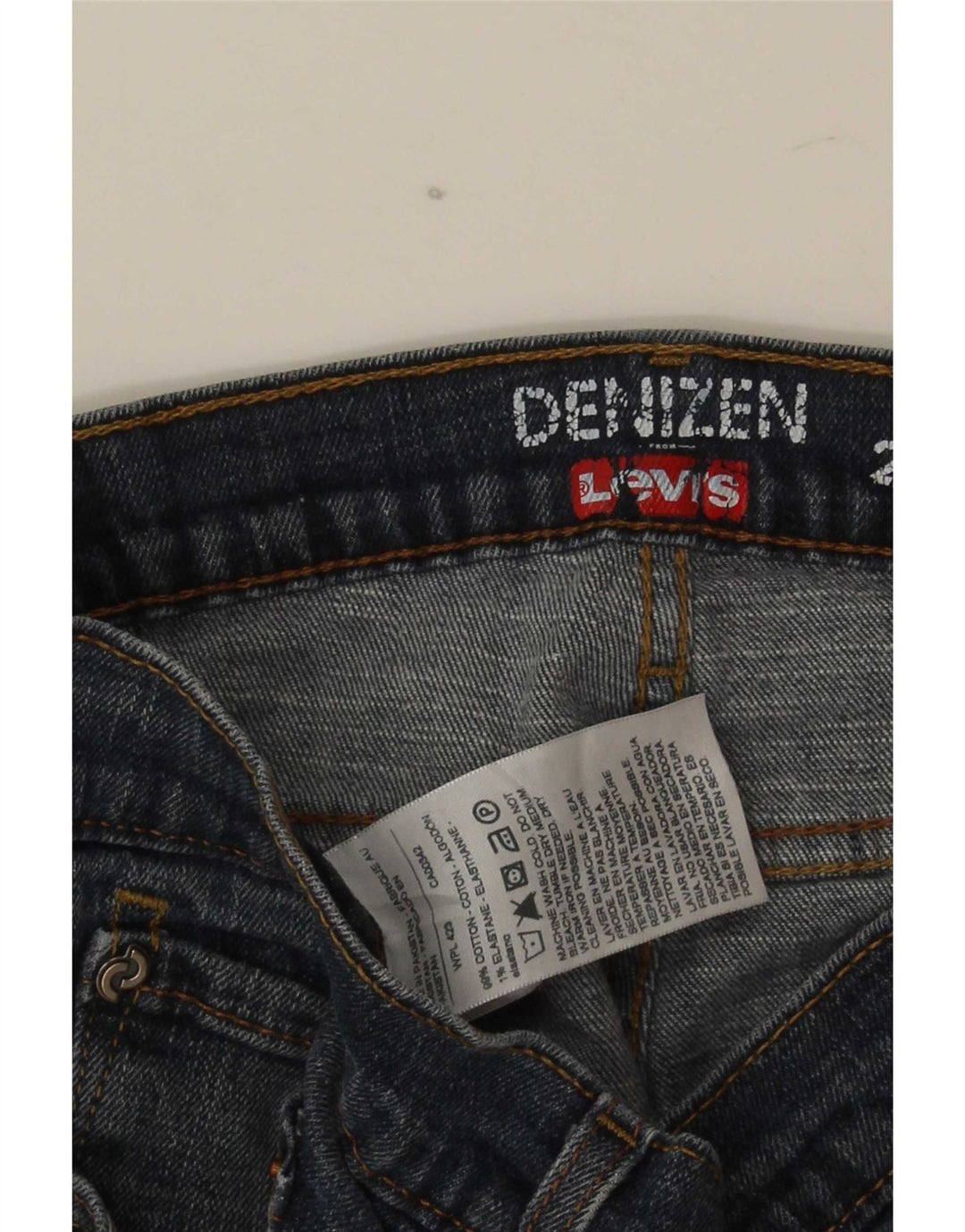 Levi's Jean Slim Droit Denizen W34 L30 Homme Bleu Marine Coton