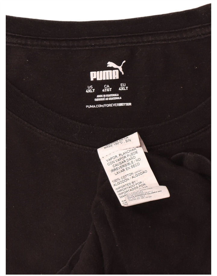 Puma T-shirt graphique pour homme 4XL Noir Coton
