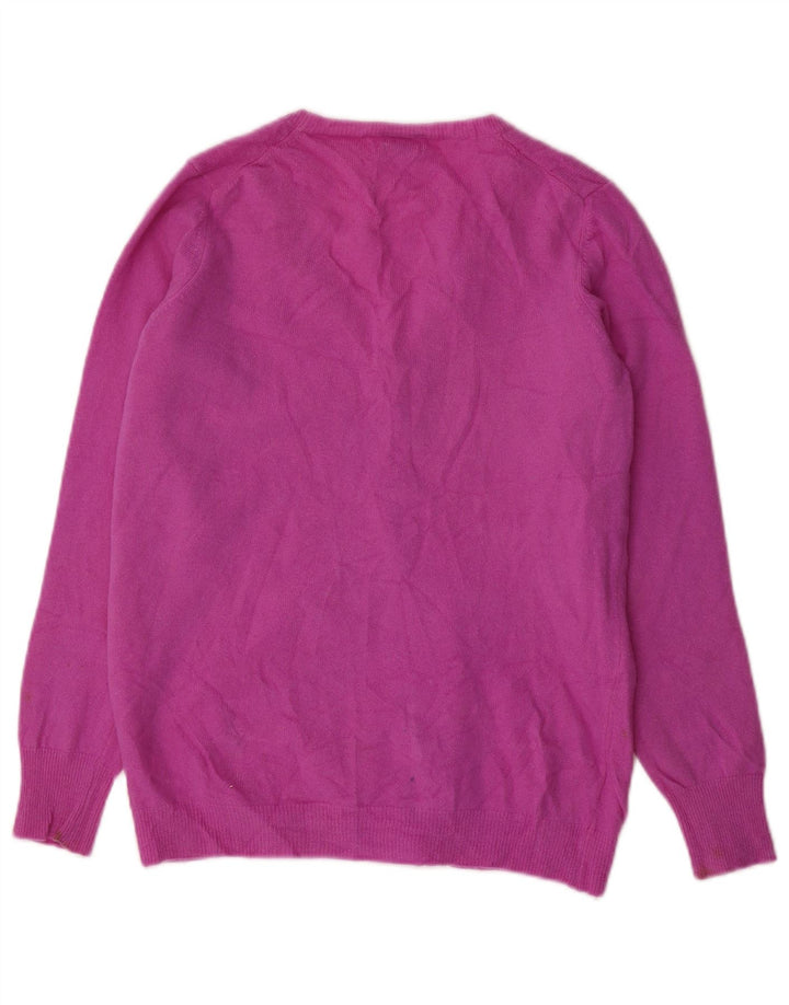 Benetton Pull Cardigan Femme UK 12 Violet Moyen