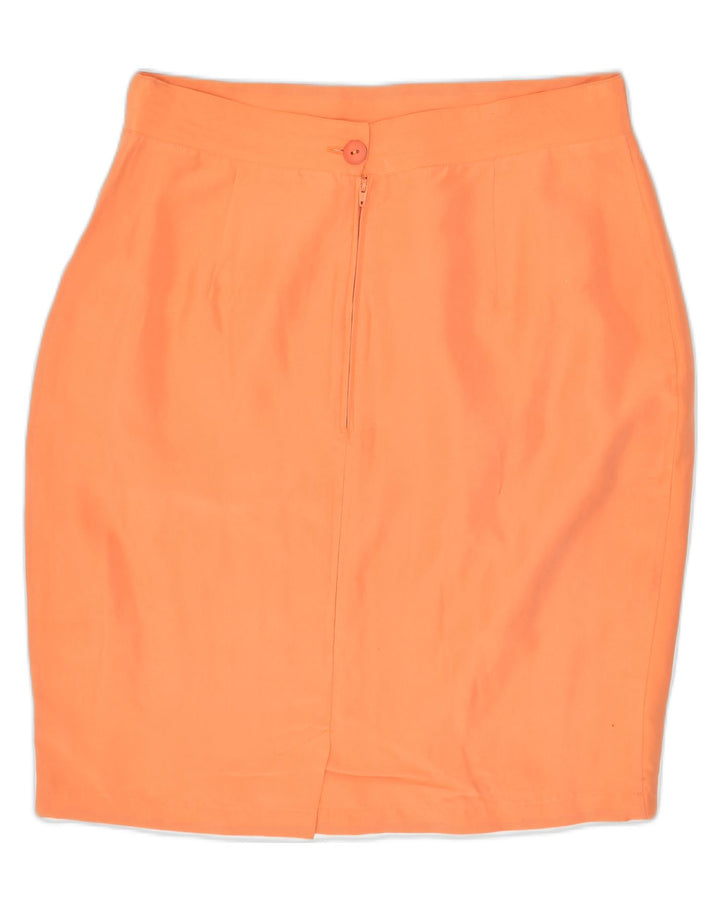 VINTAGE Womens Pencil Skirt W30 Medium Orange Vintage Vintage and Second-Hand Vintage from Messina Hembry 