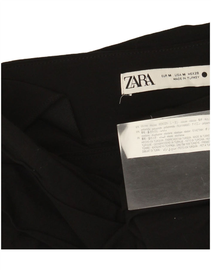 Zara Haut court à une épaule pour femme UK 12 Viscose noir moyen