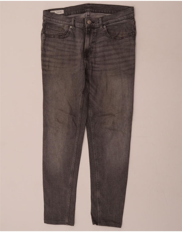 Zara Jean Slim Homme EU 42 Large W32 L30 Gris Coton