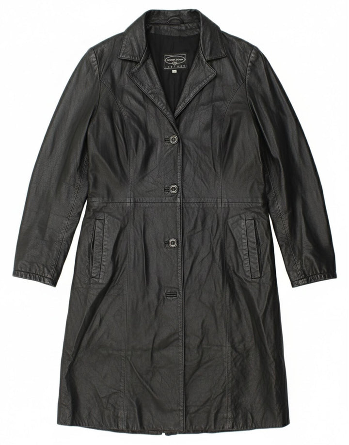 Roberta Ferrini Manteau en cuir pour femme IT 44 Cuir noir moyen