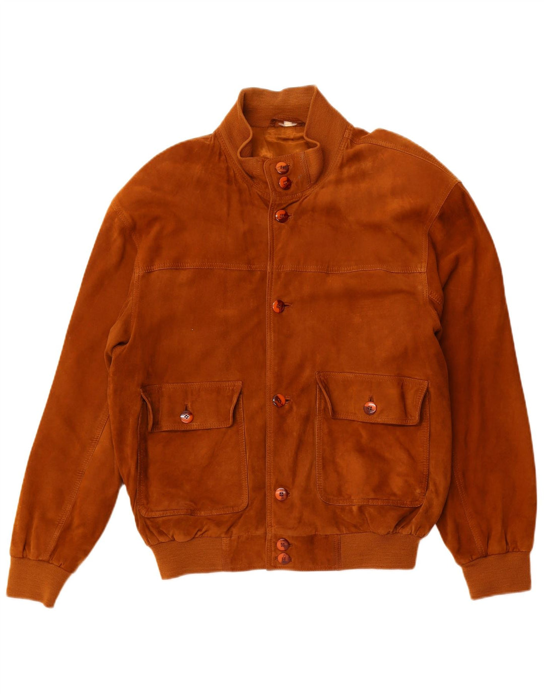 VINTAGE Veste bomber en daim homme EU 52 XL Cuir Beige