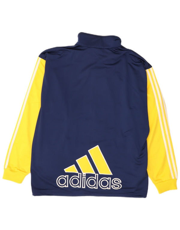 Adidas Veste de survêtement pour homme UK 44/46 Large Bleu marine Colourblock