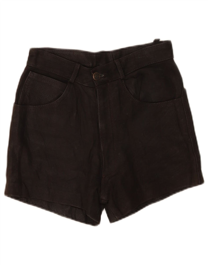 Short en cuir femme vintage W24 XS Noir