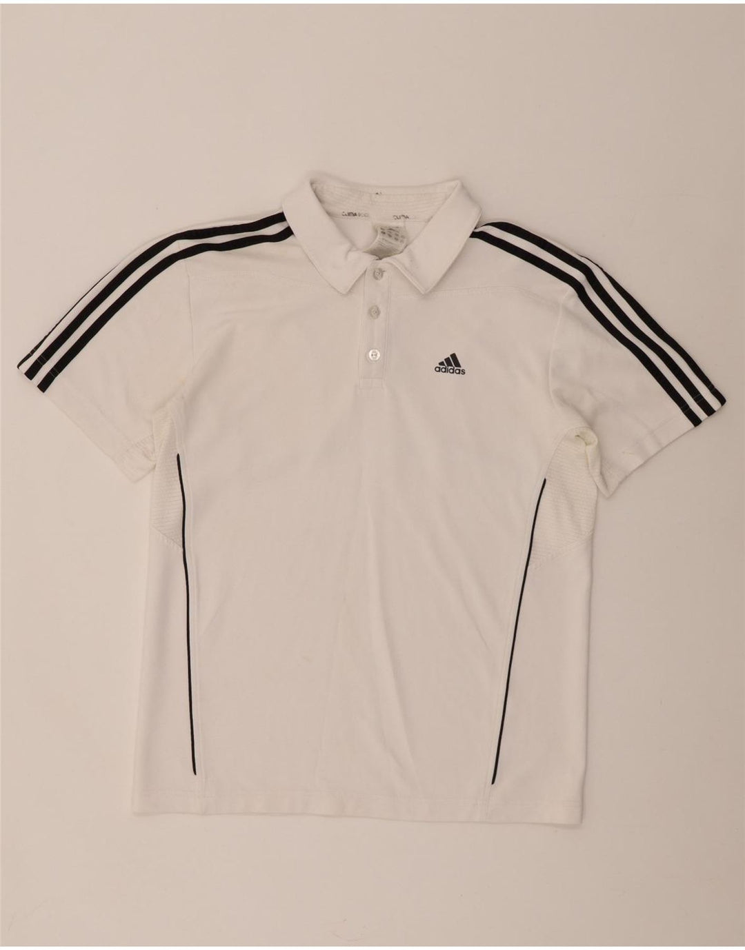 Adidas Hommes Climacool Polo Petit Blanc Polyester