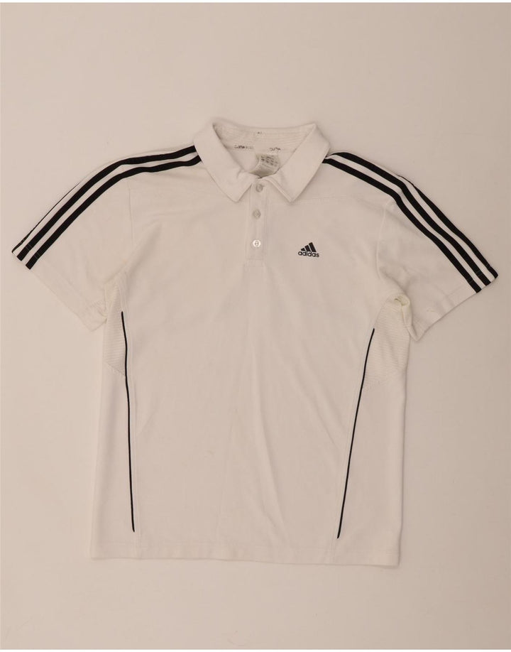 Adidas Hommes Climacool Polo Petit Blanc Polyester