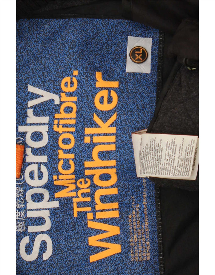 Superdry Veste matelassée The Windhiker pour homme UK 42 XL Noir Polyester