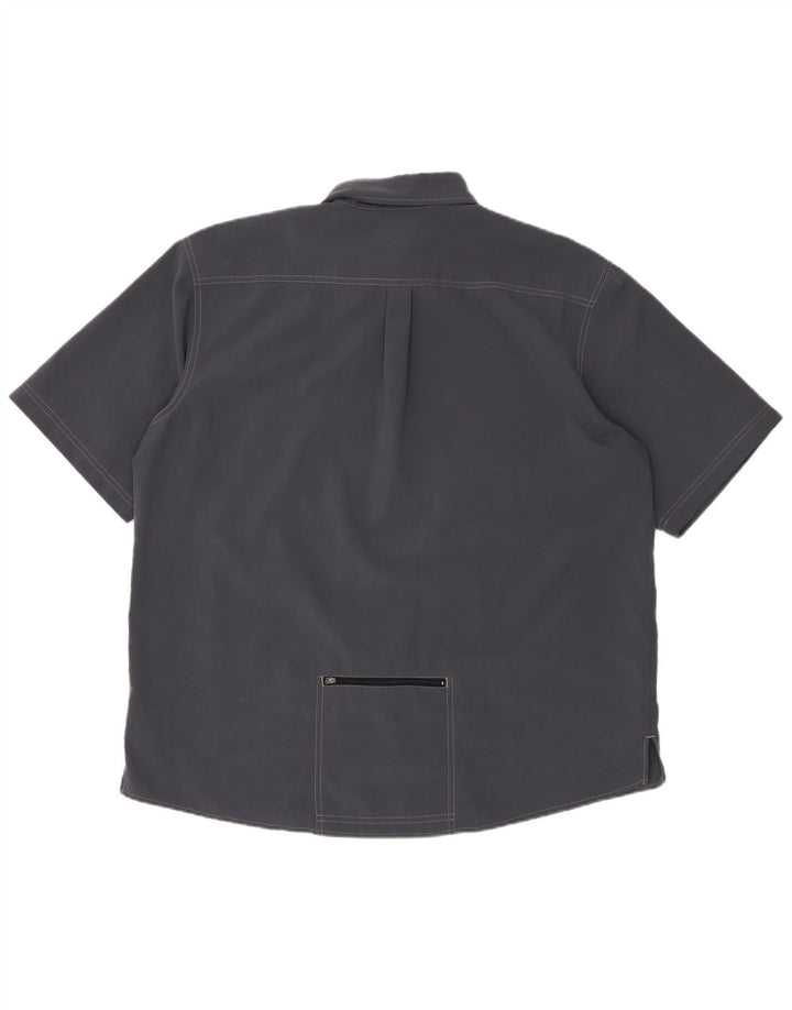 ADIDAS Chemise à manches courtes pour hommes UK 46/48 XL Bleu Marine Polyester