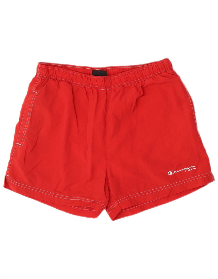 Champion Short de Bain Homme Rouge Moyen Polyamide