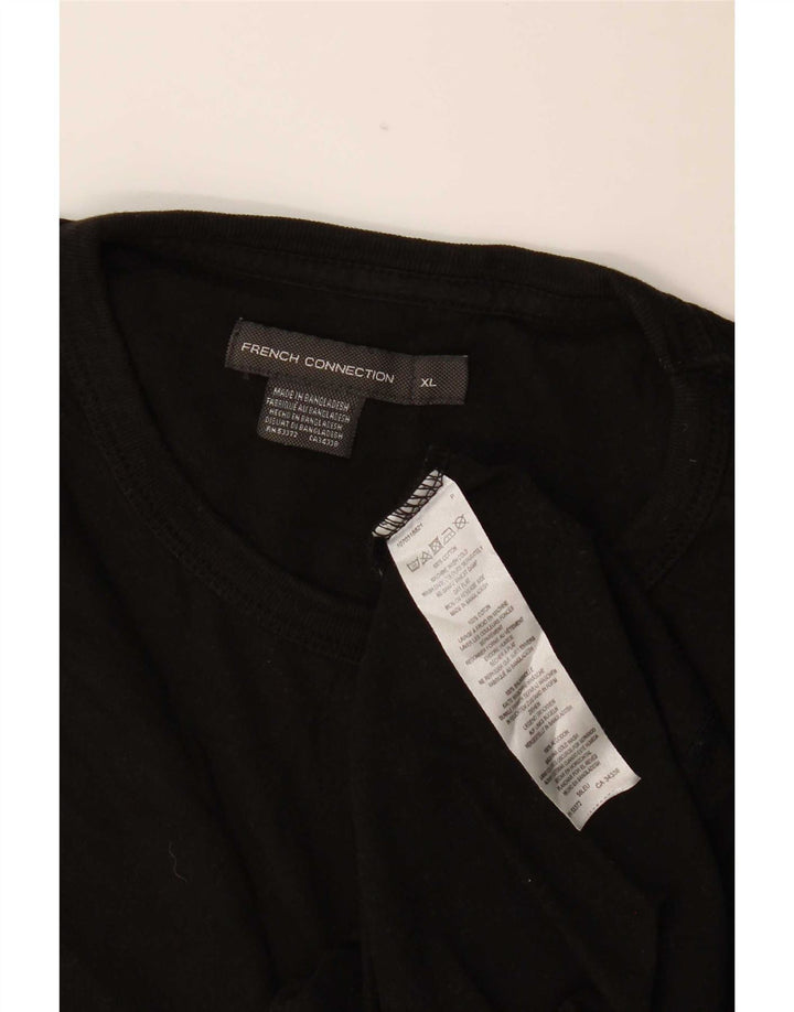 French Connection T-Shirt Homme Haut XL Noir Coton
