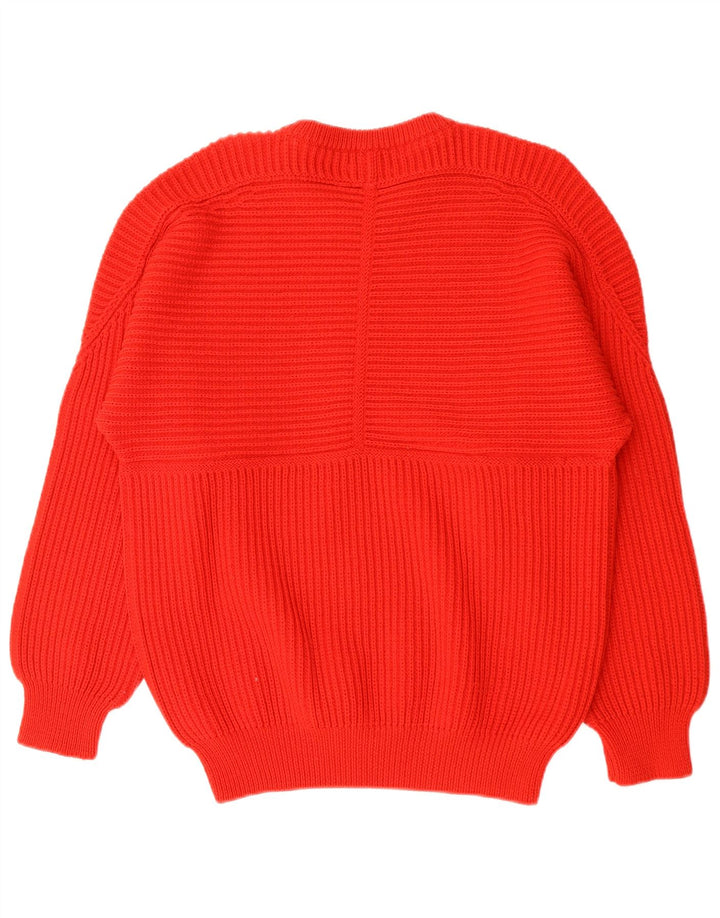 VINTAGE Pull col bateau homme rouge moyen