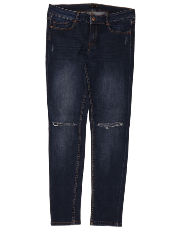 Massimo Dutti Jean skinny vieilli pour femme EU 42 Large W32 L30 Bleu marine