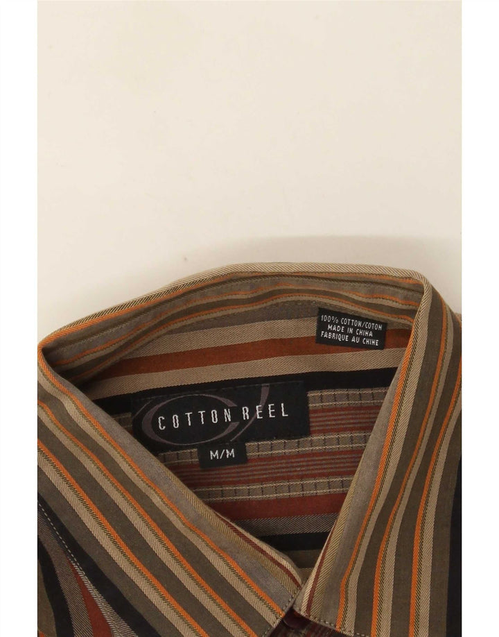 Chemise Regular Fit Homme Cotton Reel Rayée Vert Moyen