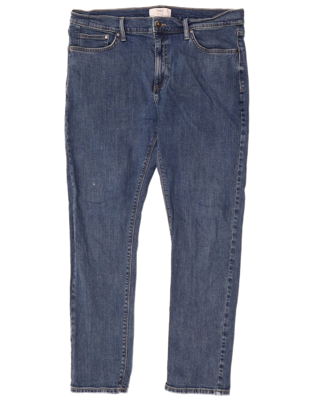 Marks & Spencer Jean Slim Homme W36 L31 Bleu Coton