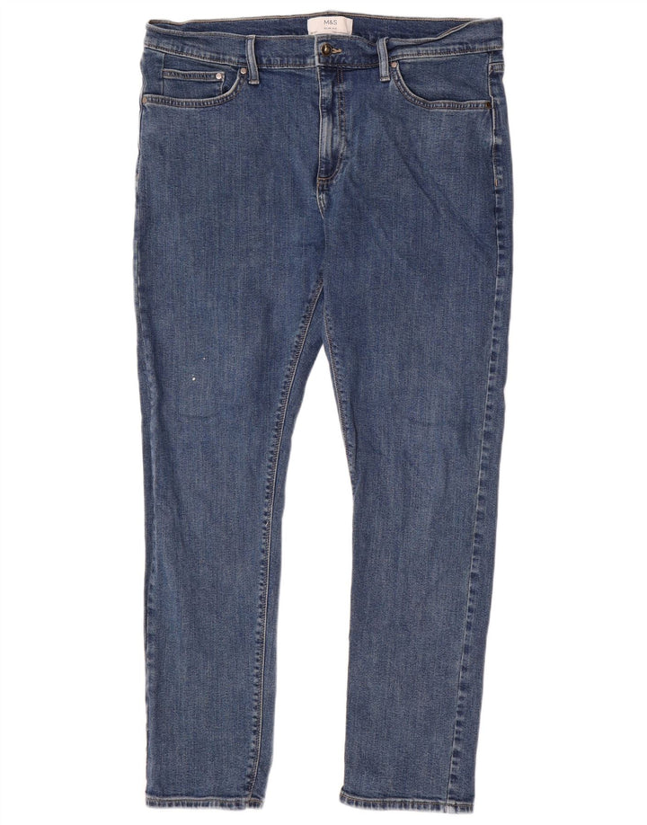 Marks & Spencer Jean Slim Homme W36 L31 Bleu Coton
