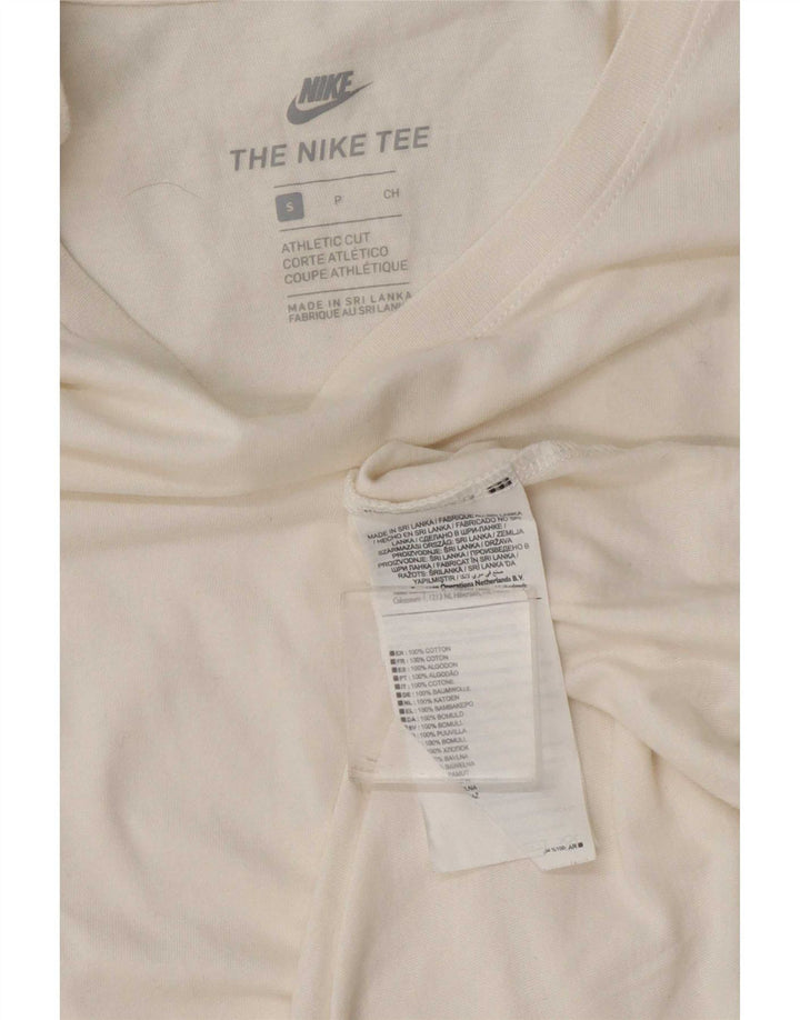 Nike T-shirt coupe athlétique pour homme, petit, en coton blanc