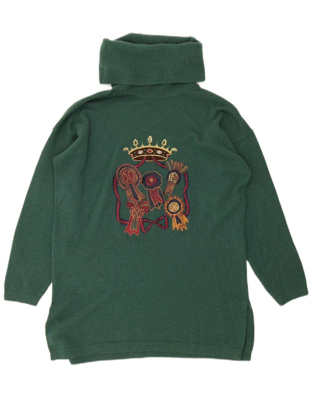 Les Copains Femme Robe Pull Graphique Oversize IT 40 Petit Vert