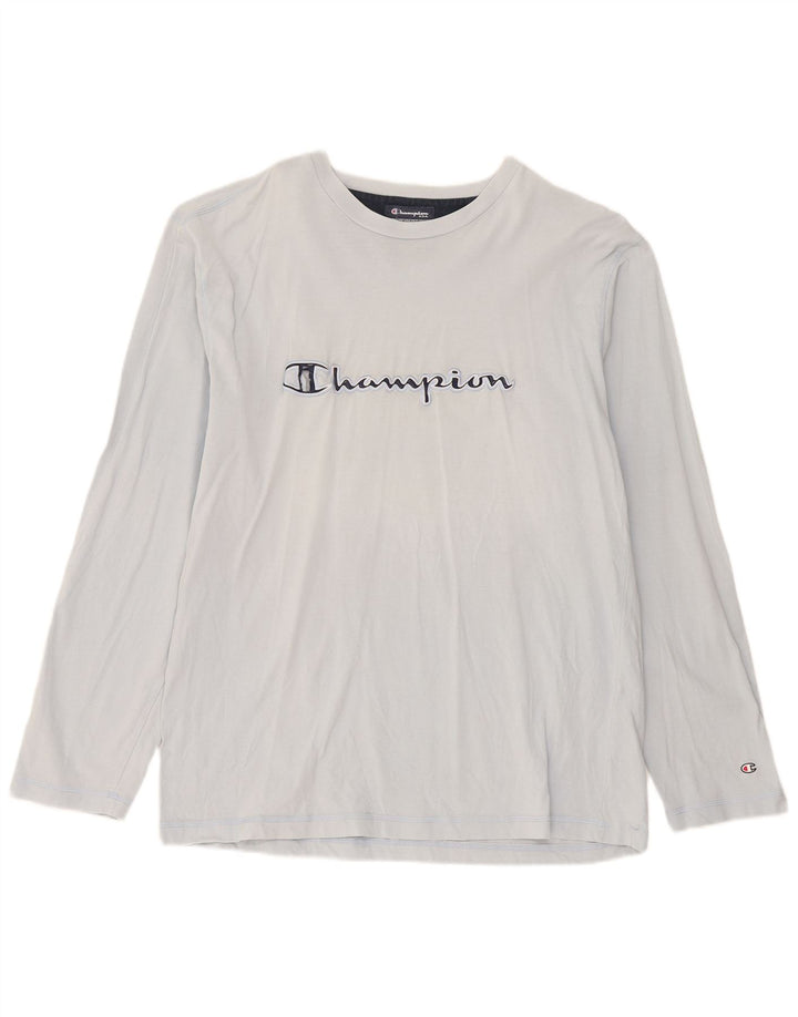 Champion Haut Graphique Homme Manches Longues XL Bleu Coton