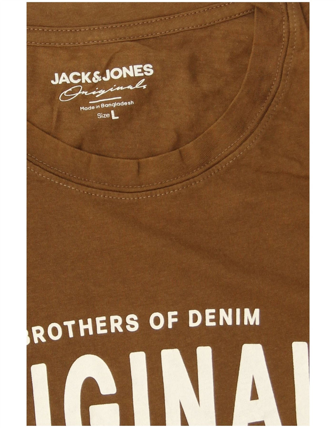 Jack & Jones T-Shirt Graphique Homme Grand Marron Coton