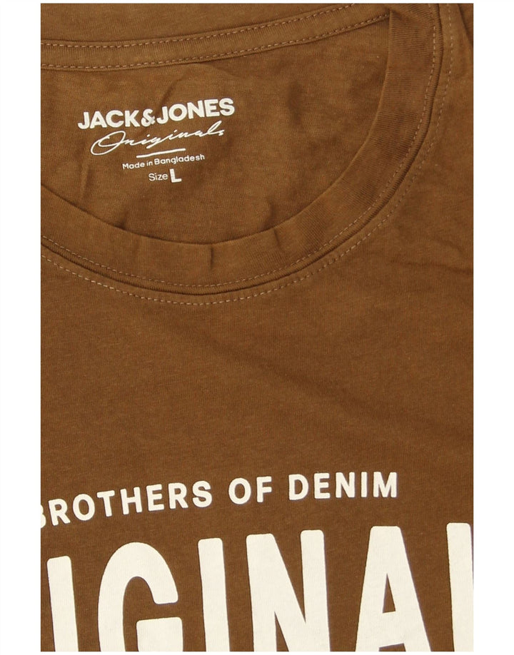 Jack & Jones T-Shirt Graphique Homme Grand Marron Coton