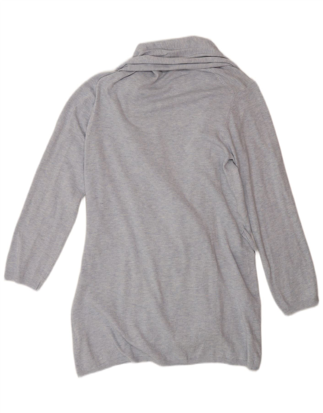 Zara Cardigan long pour femme en viscose bleu moyen UK 44