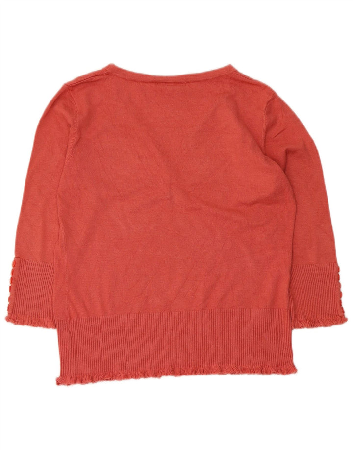 John Lewis Haut à manches 3/4 pour femme UK 14 Viscose rouge moyen